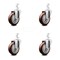 Service Caster 4 Inch Maroon Polyurethane Wheel Swivel 7/8 Inch Square Stem Caster Set SCC SCC-SQ20S414-PPUB-MRN-78-4 - alternate 4